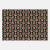 Spooky Halloween Black Orange Lila 3 Geschenk Geschenkpapier Set (Vorderseite)