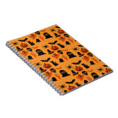 Spooky Halloween - Black & Orange Trick Notizblock (Rechte Seite)