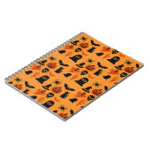 Spooky Halloween - Black & Orange Trick Notizblock (Linke Seite)