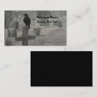 Spooky, Halloween Blackbird Visitenkarte