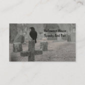 Spooky, Halloween Blackbird Visitenkarte (Vorderseite)