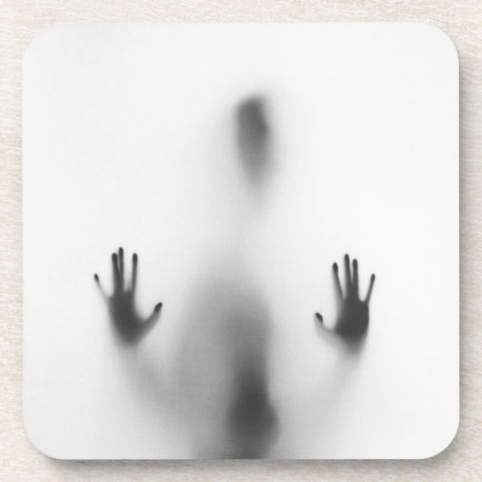 Spooky Halloween Body Shadow Getränkeuntersetzer (Vorderseite)