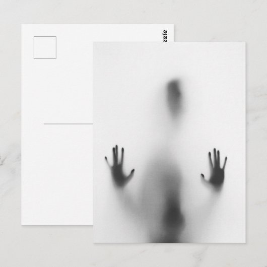 Spooky Halloween Body Shadow Postkarte (Vorne/Hinten)