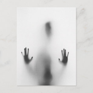 Spooky Halloween Body Shadow Postkarte