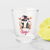 Spooky Halloween Boojee Sassy Classy Ghost Schnapsglas (Vorderseite)
