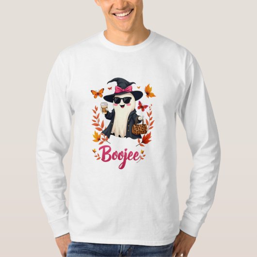 Spooky Halloween Boojee Sassy Classy Ghost T-Shirt (Vorderseite)