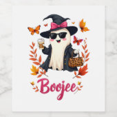 Spooky Halloween Boojee Sassy Classy Ghost Weinetikett (Einzelnes Label)