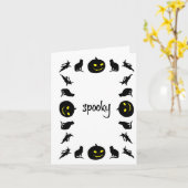 Spooky, Halloween Border Theme Card Karte (Gelbe Blume)