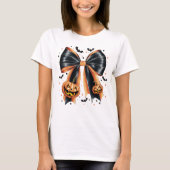 Spooky Halloween Bow Niedlich Pumpkin Trick oder T T-Shirt (Vorderseite)