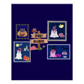 Spooky Halloween Briefmarken Cliipart Poster (Vorderseite)