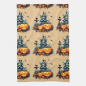 Spooky Halloween Burg Küchentücher (Vertikal)