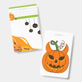 Spooky Halloween Button Pin – Cute Ghost Badge | T Ausweis (Front & Back)