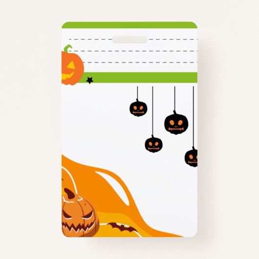 Spooky Halloween Button Pin – Cute Ghost Badge | T Ausweis (Vorderseite)