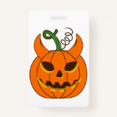 Spooky Halloween Button Pin – Cute Ghost Badge | T Ausweis (Rückseite)