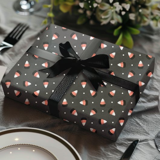 Spooky Halloween Candy Corn Pattern Geschenkpapier