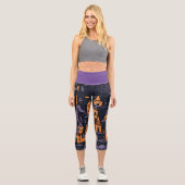 Spooky Halloween Capri Leggings (Vorderseite)