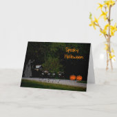 Spooky Halloween Card mit tanzenden Skeletten Karte (Gelbe Blume)