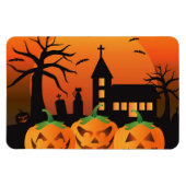 Spooky Halloween Carved Pumpkins Magnet (Horizontal)
