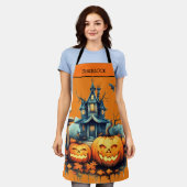 Spooky Halloween Castle All-over Print-Schürze Schürze (Getragen)