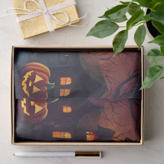 Spooky Halloween Castle Craft Seidenpapier (Geschenk)