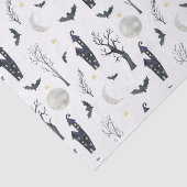 SPOOKY HALLOWEEN CASTLES BÄUME BATS MOONS SEIDENPAPIER (Ausschnitt)