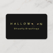 Spooky Halloween Cat Eyes Business Card Visitenkarte (Vorderseite)