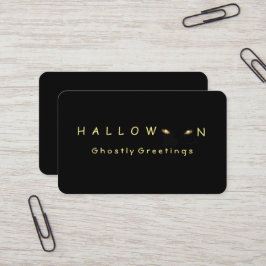 Spooky Halloween Cat Eyes Business Card Visitenkarte