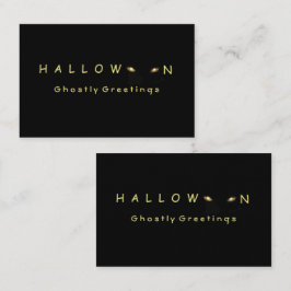 Spooky Halloween Cat Eyes Business Card Visitenkarte