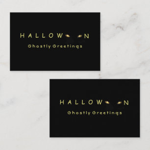 Spooky Halloween Cat Eyes Business Card Visitenkarte