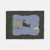 Spooky Halloween Cat Fleecedecke (Vorderseite (Horizontal))