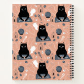 Spooky Halloween Cat Ghosts Notizblock (Rückseite)