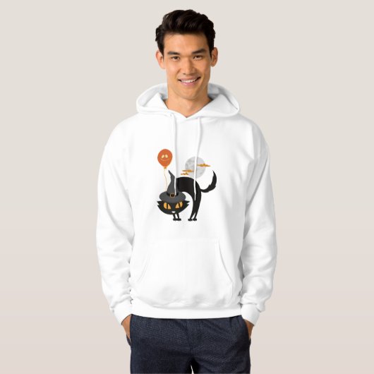 Spooky Halloween Cat Hoodie (Vorne ganz)