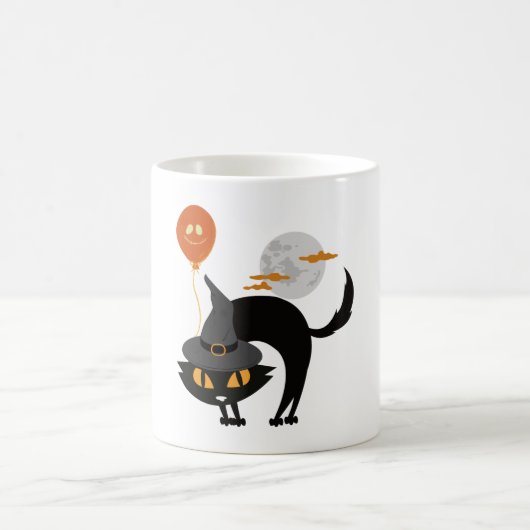 Spooky Halloween Cat Kaffeetasse (Mittel)