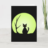 Spooky Halloween Cat Karte (Vorderseite)