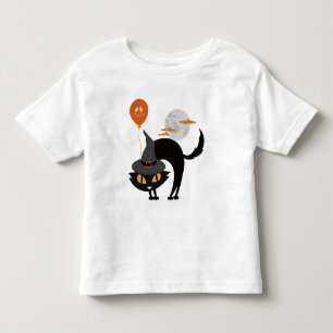 Spooky Halloween Cat Kleinkind T-shirt