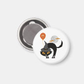 Spooky Halloween Cat Magnet (Vorderseite/Rückseite)