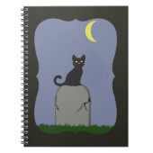 Spooky Halloween Cat Notizblock (Vorderseite)