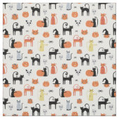 Spooky Halloween Cat Pattern Stoff (Muster)