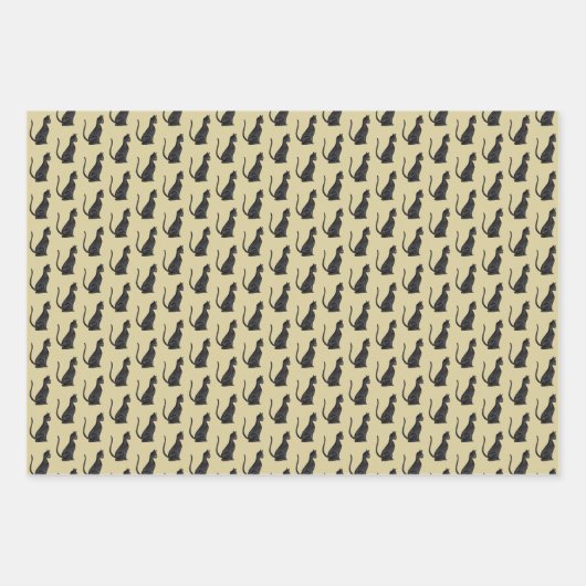 Spooky Halloween Cat Pumpkin Geschenkpapier Set (Vorderseite)