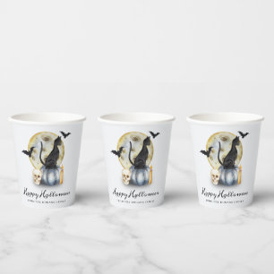 Spooky Halloween Cat Pumpkin Pappbecher