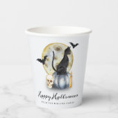 Spooky Halloween Cat Pumpkin Pappbecher (Vorderseite)