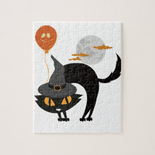 Spooky Halloween Cat Puzzle