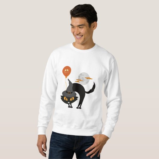 Spooky Halloween Cat Sweatshirt (Vorne ganz)