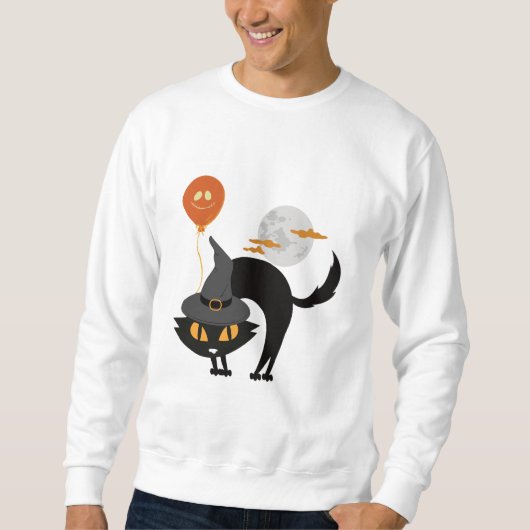 Spooky Halloween Cat Sweatshirt (Vorderseite)