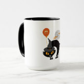 Spooky Halloween Cat Tasse (Vorderseite Links)