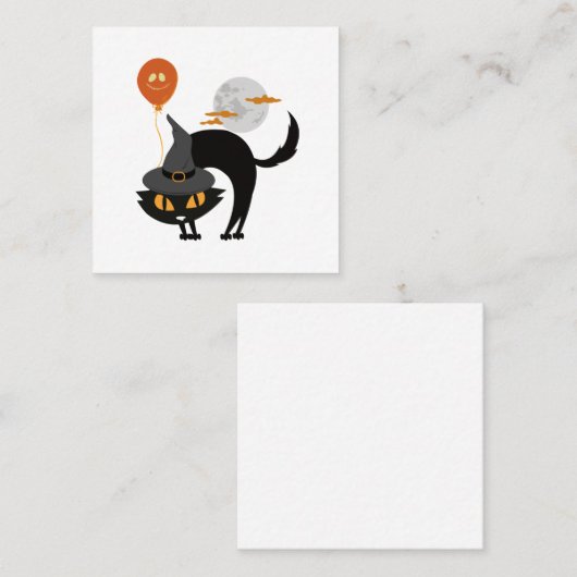 Spooky Halloween Cat Terminkarte (Vorne/Hinten)