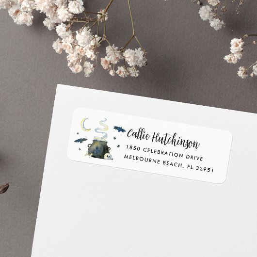 Spooky Halloween Cauldron Rücksendeadresse