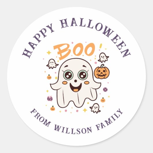 Spooky Halloween Classic Round Sticker (Vorderseite)