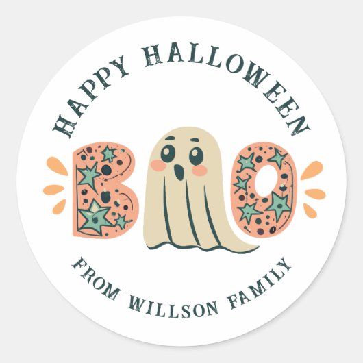 Spooky Halloween Classic Round Sticker (Vorderseite)