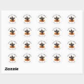 Spooky Halloween Classic Round Sticker (Blatt)